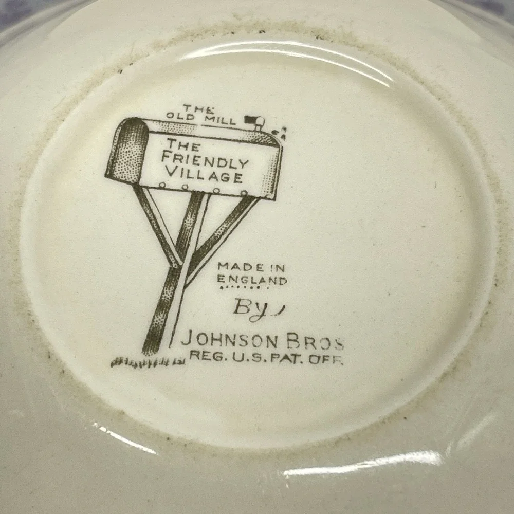 Johnson Brothers Friendly Village The Old Mill Fruit Cereal Bowls Set 4 England
